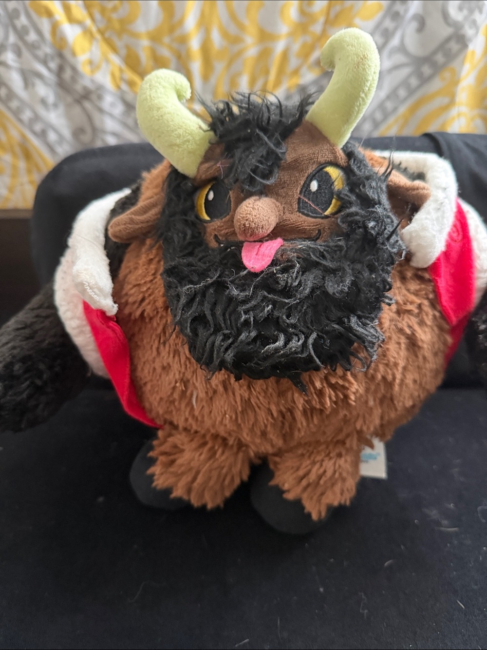 Squishable Plush Horned Beast with Green Horns and Black Beard